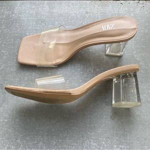 Zara Vinyl Heel Sandal